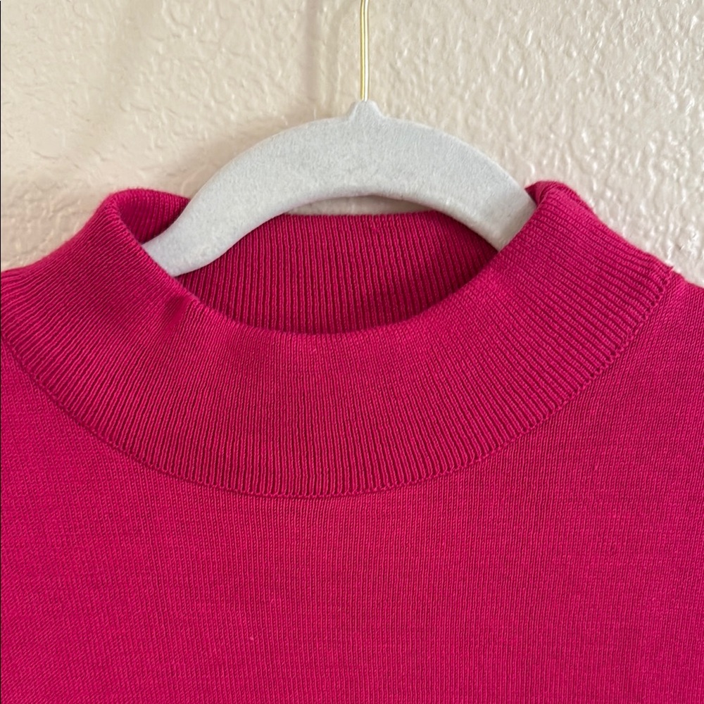 Vintage Pink Mock Turtleneck Sweater - Picture 3 of 10
